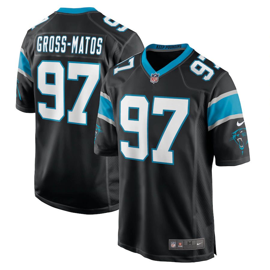 Men Carolina Panthers #97 Yetur Gross Matos Nike Black Player Game NFL Jersey